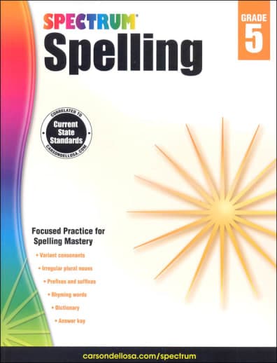 Spectrum Spelling Workbook, Grade 5 – Books (image 1)