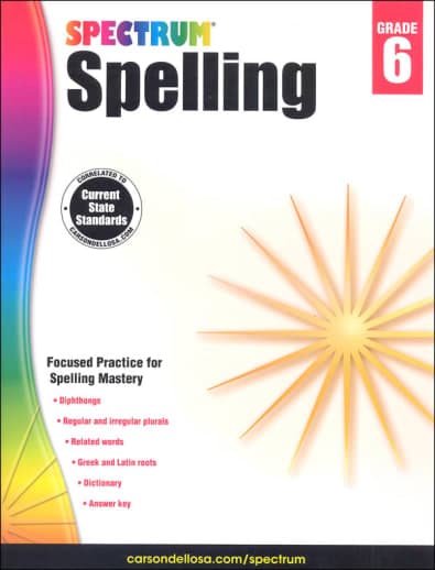Spectrum Spelling Workbook, Grade 6 – Books (image 1)
