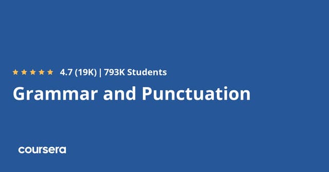 Grammar and Punctuation (UC Irvine) – Online Classes (image 1)