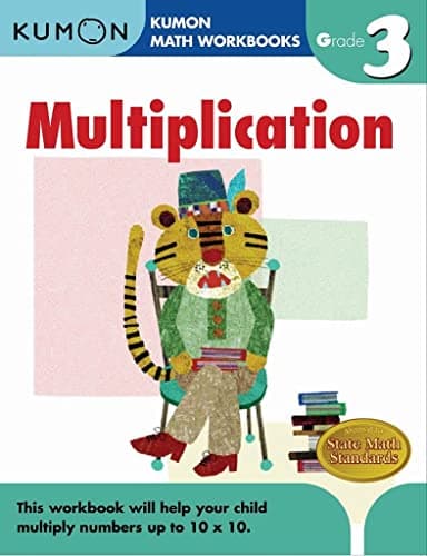 Kumon Grade 3 Multiplication workbook cover