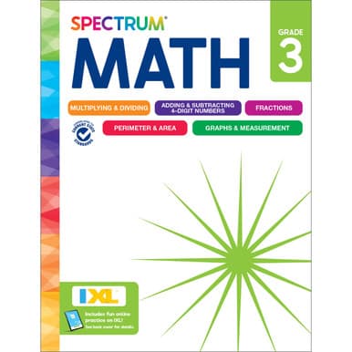 Spectrum Math Workbook Grade 3 cover
