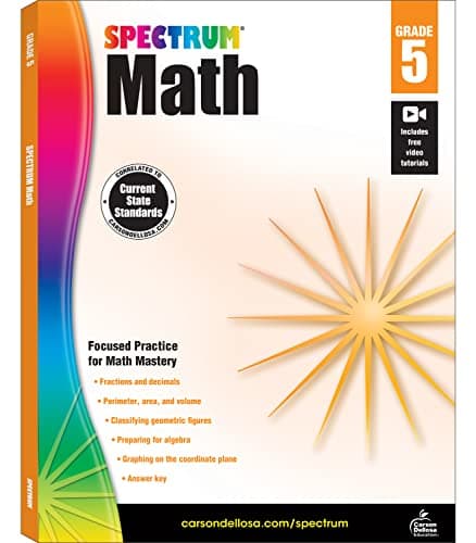 Spectrum Math Workbook Grade 5 cover